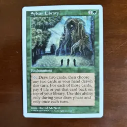 Sylvan Library MTG 5th Edition; NM - Image 1