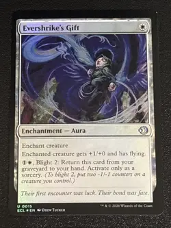 MTG Lorwyn Eclipsed Evershrike's Gift Foil 0015 NM - Image 1