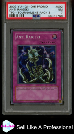 ANTI RAIGEKI YU-GI-OH! PROMO TP3-TOURNAMENT PACK 3 2003 002 PSA 7 - Image 1
