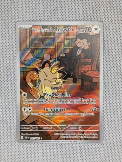 Pokemon TCG Team Rocket’s Meowth 203/182 Secret Rare Destined Rivals - Image 1