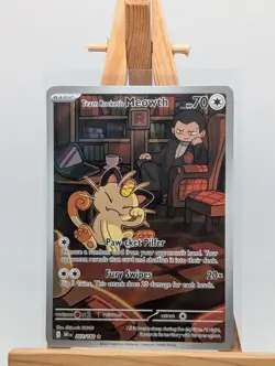 Pokemon TCG Team Rocket’s Meowth 203/182 Secret Rare Destined Rivals - Image 1
