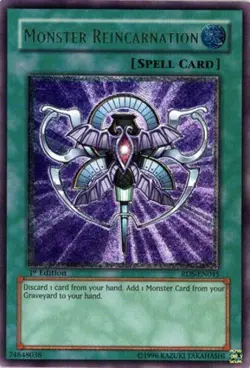 Yugioh! LP Monster Reincarnation - RDS-EN045 - Ultimate Rare - 1st Edition Light - Image 1