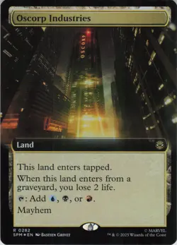 Oscorp Industries (Extended Art) R Marvel's Spider-Man 282 NM Foil MTG - Image 1