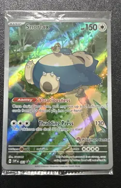 Pokemon Snorlax SVP 051 Pokemon Center Stamped 151 ETB Sealed Promo Card - Image 2