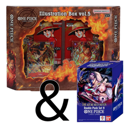 One Piece TCG Illustration Box Vol 5 & Double Pack Set 9 New & Sealed Fast Ship - Image 1