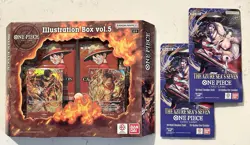 One Piece Illustration Box Vol. 5 and 2x Sleeved OP-14 Booster Packs New Sealed - Image 1