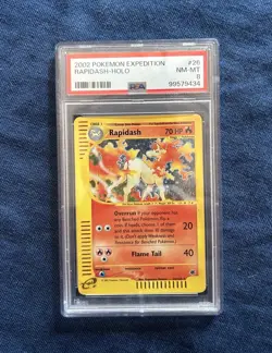 RAPIDASH #26/165 HOLO E-Reader Expedition 2002 Pokemon Set - PSA 8 NM/Mint - Image 1
