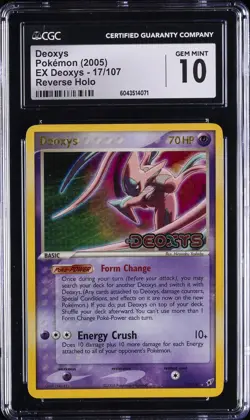2005 POKEMON EX DEOXYS REVERSE HOLO DEOXYS CGC 10 - Image 1