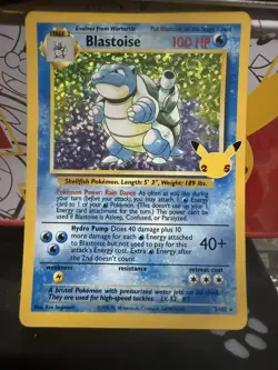 NM! Blastoise (2/102) Celebrations 25th Anniversary Holo Pokemon Card! - Image 1