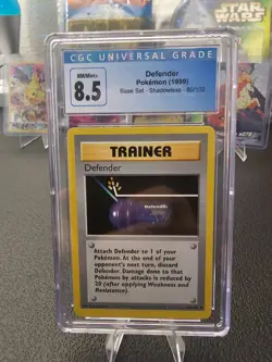 Rare 1999 Pokemon Trainer Shadowless - DEFENDER 80/102 CGC 8.5 - Image 1