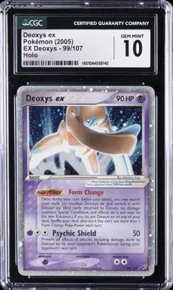 2005 POKEMON DEOXYS EX #99/107 EX DEOXYS CGC 10 GEM MINT - Image 1