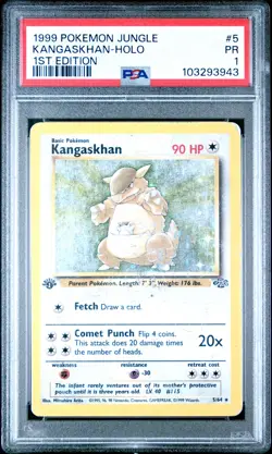 Kangaskhan Holo 1st Edition PSA 1 1999 Pokemon Jungle #5 - Image 1
