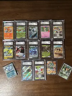 12 CGC 10 Slabs Pokemon Lot Golem Ex Sir 151 Charmander Promo Binders Case Cards - Image 1