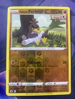 Pokemon TCG Chilling Reign Reverse Holo Galarian Fargetch’d 078/198 - Image 1