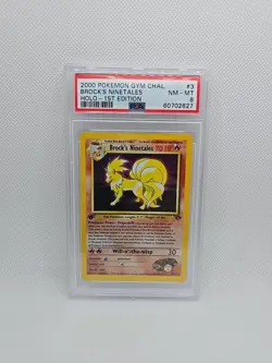2000 POKEMON GYM CHALLENGE HOLO 1ST EDITION #3 BROCK'S NINETALES PSA 8 Nm-MINT - Image 1