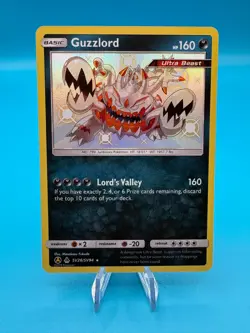 Pokemon Card Guzzlord SV26/SV94 SM Hidden Fates Baby Shiny Holo Rare Near Mint - Image 1