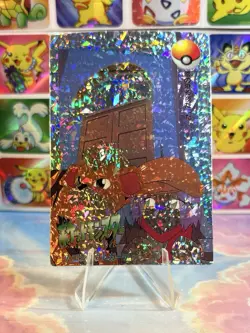 Pokemon Holo Vintage Pocket Monsters Laundrymat Vending Machine Sticker 98 Japan - Image 1