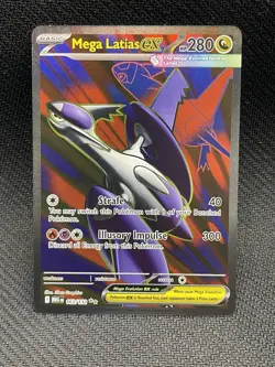 Pokemon TCG Mega Latias EX 163/132 Me01: Mega Evolution Full Art Holo English - Image 1