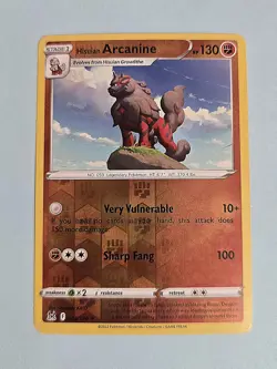 2022 Hisuian Arcanine 84/196 - Reverse Holo Rare - Lost Origin - NM/MINT Pokemon - Image 1