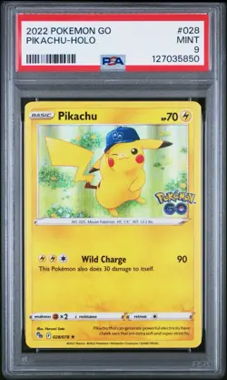2022 POKEMON GO #028 PIKACHU-HOLO PSA 9 - Image 1