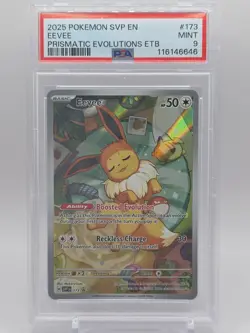 Pokemon Eevee 173 SVP en SV BLACK STAR Promo 2025 Prismatic Evolutions ETB PSA 9 - Image 1