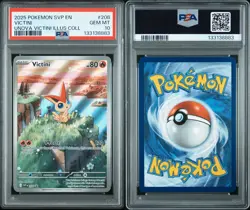 2025 POKEMON SVP PROMO UNOVA VICTINI ILLUSTRATION COLLECTION #208 VICTINI PSA 10 - Image 3