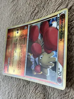 2010 Pokemon TCG HeartGold SoulSilver Undaunted Hitmonchan Reverse Holo 51/90 LP - Image 3