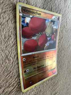 2010 Pokemon TCG HeartGold SoulSilver Undaunted Hitmonchan Reverse Holo 51/90 LP - Image 4