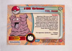 2000 Pokemon #88 Grimer Topps Holo Foil, Rare, NM/LP- Blue Logo - Image 2