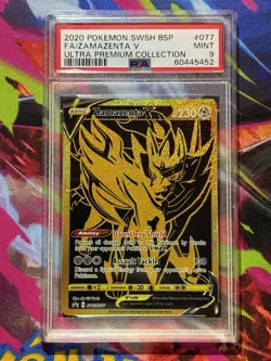 Pokemon Zamazenta v Ultra Premium Full Art Promo SWSH077 PSA 9 (2 Available) - Image 3