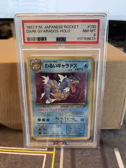 1997 Pokemon Japanese Rocket Dark Gyarados Holo PSA 8 - Image 1