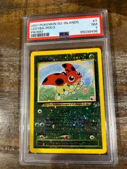 Pokemon 2001 Southern Islands Promo LEDYBA Holo #7 PSA 7 RARE - Image 1