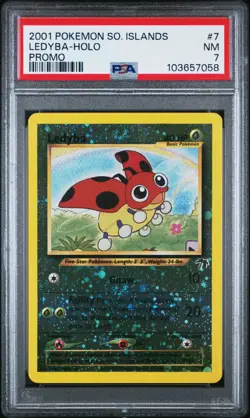 Pokemon 2001 Southern Islands Promo LEDYBA Holo #7 PSA 7 RARE - Image 1