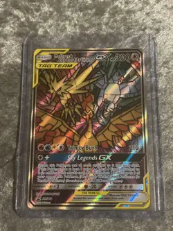 Pokemon Moltres Zapdos & Articuno GX SM210 | Stained Glass Promo | Hidden Fates - Image 1