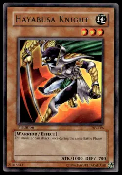 Yu-Gi-Oh TCG Pharaoh's Servant #PSV-086 Hayabusa Knight Rare,1st Ed. - Image 1