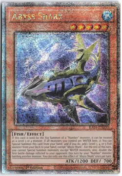 Yugioh - Abyss Shark (Quarter Century Secret Rare) RA03-EN030 1st Edition - Quar - Image 1