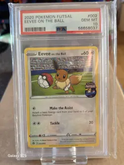 Eevee On the Ball 2020 Futsal UK Exclusive Promo Card PSA 10 Gem Mint 002/005 - Image 1