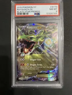 RAYQUAZA EX XY73 2015 POKEMON XY BLACK STAR PROMOS PSA 8 - Image 1