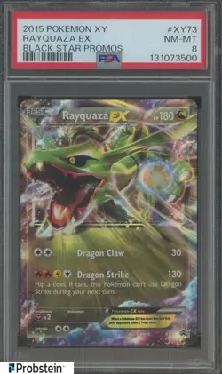 2015 Pokemon XY Black Star Promos #XY73 Rayquaza Ex PSA 8 NM-MT - Image 1