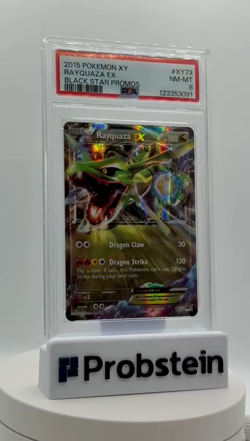 2015 POKEMON XY BLACK STAR PROMOS #XY73 RAYQUAZA EX BLACK STAR PROMOS PSA 8 - Image 2