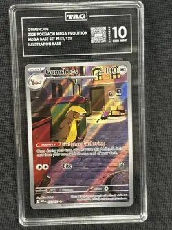 Gumshoos Pokemon Mega Evolution Illustration Rare TAG 10 H4243244 #153/132 - Image 1