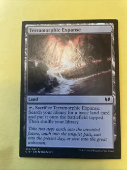 Terramorphic Expanse Commander 2015 MTG Magic Misprint 4 Square Corners Error - Image 1