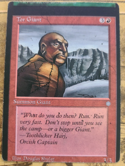 MTG ICE AGE MISCUT CONNECTORS Tor Giant + Cooperation Factory Cut Misprint Error - Image 2