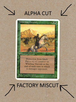 Whirling Dervish 4th Edition ALPHA CUT MISPRINT FACTORY MISCUT - Image 1