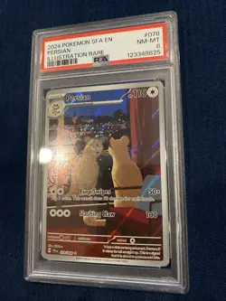 Persian 2024 Pokemon SFA Shrouded Fable IR Illustration Rare 078/064 PSA 8 NM-MT - Image 1