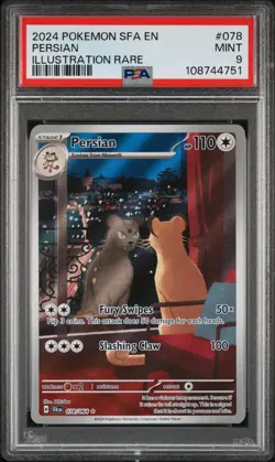Pokemon Persian 078/064 Illustration Rare Shrouded Fable #078 MINT PSA 9 - Image 1