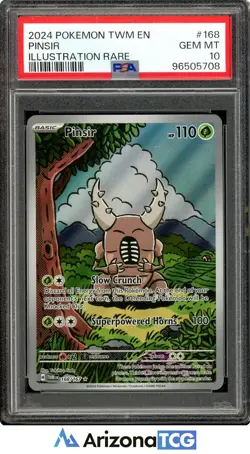 Pokemon 2024 Pinsir 168/167 Illustration Rare Twilight Masquerade GEM MT PSA 10 - Image 1