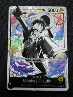 One Piece Card Game ST29-001 Monkey D Luffy Alt Art Leader NM English Foil - Image 1