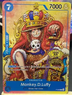 One Piece TCG - Monkey.D.Luffy P-043 (2nd Anniversary Stamped Promo) King Luffy - Image 1