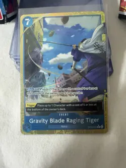 One Piece Gravity Blade Raging Tiger Alt Art OP06-058 The Best 2 Parallel - Image 1